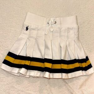 EUC Ralph Lauren White Pleated Skirt with Built-In Shorts size 3T